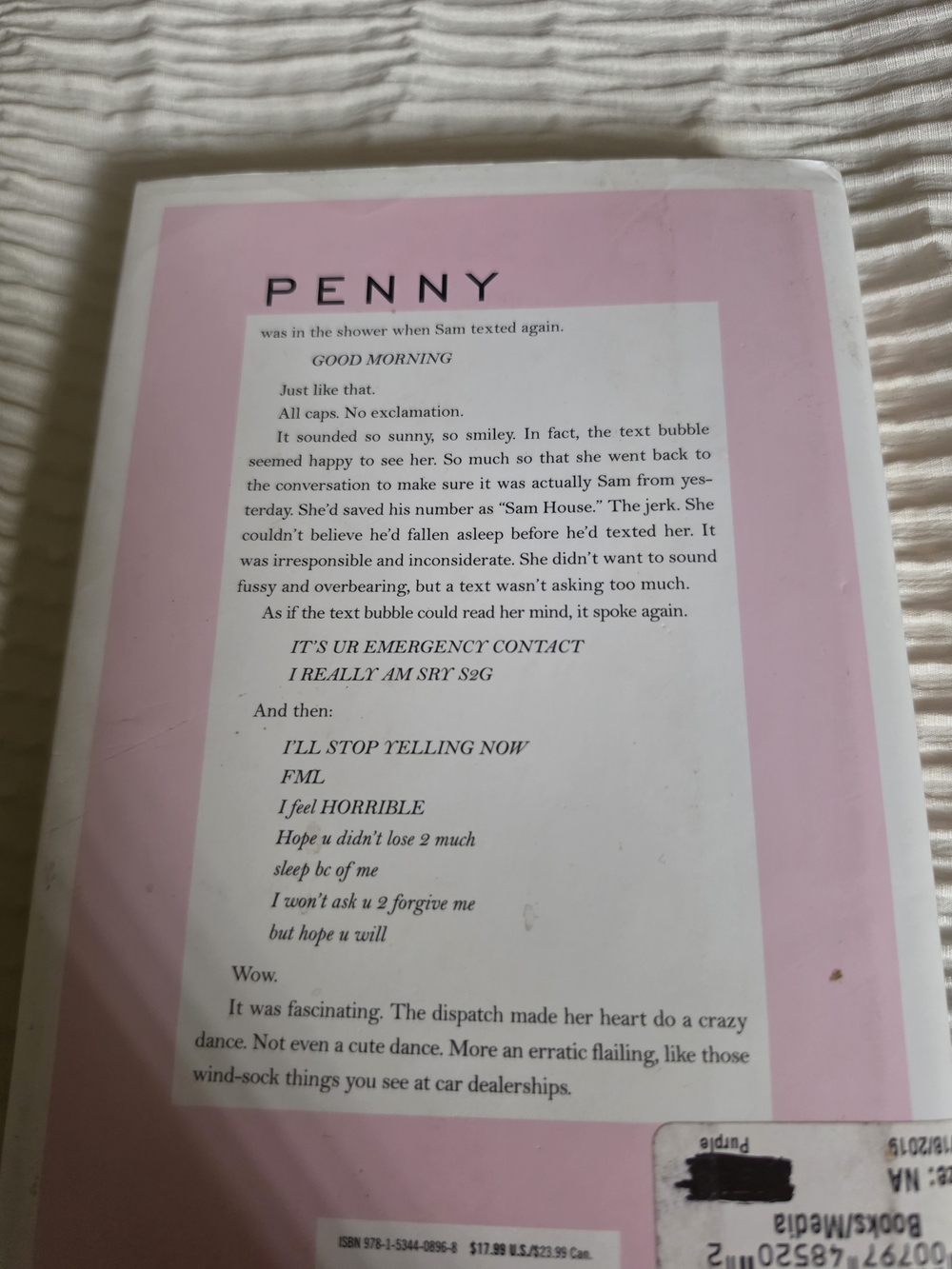 Emergency Contact by Mary H.K. Choi - Pink & Black Cover Good Condition YA - Picture 3 of 3